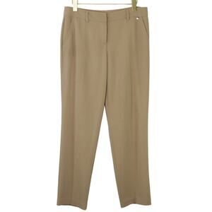 Trina Turk Tailored Straight Leg Dress Pants Khaki Camel Style 46817 Size 6